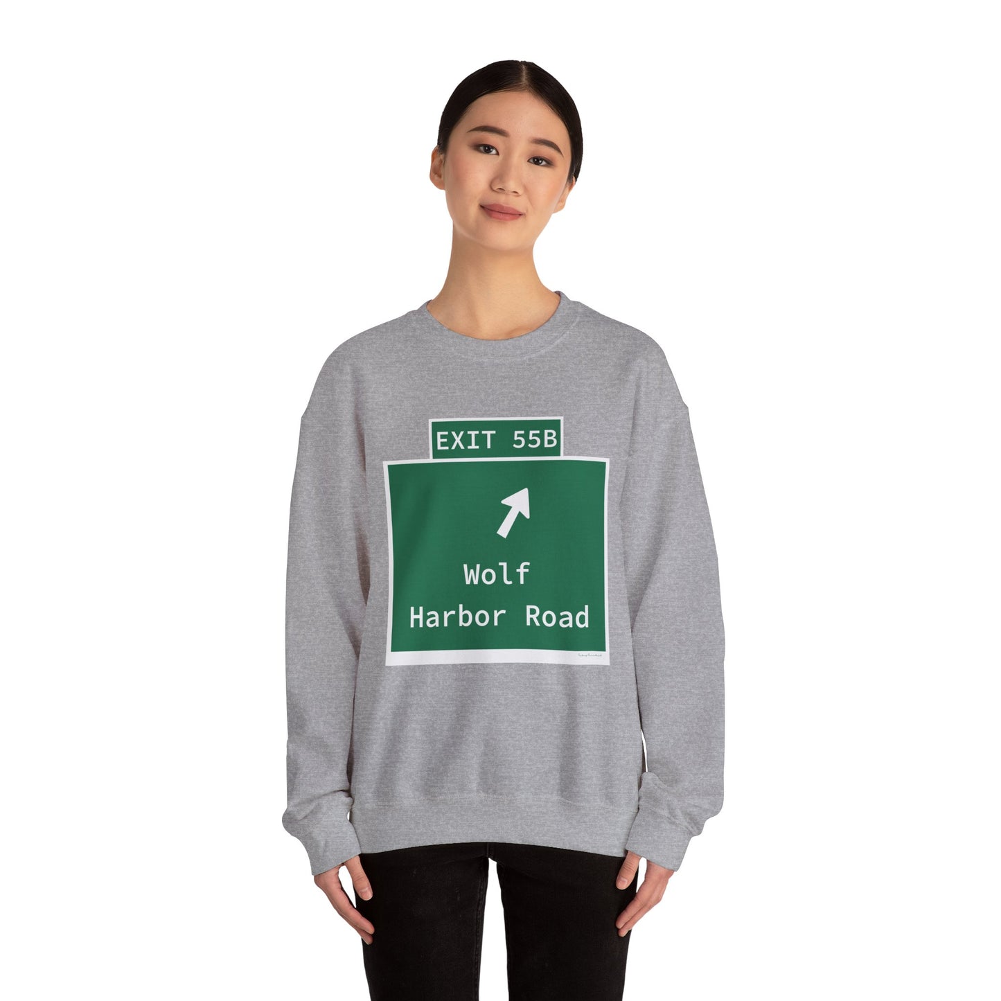 Vintage WCP Exit 55B Sign Unisex Heavy Blend™ Crewneck Sweatshirt