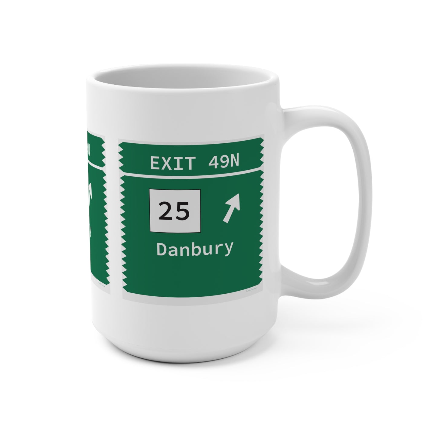 Vintage Merritt Parkway Exit 49N Sign Mug 15oz