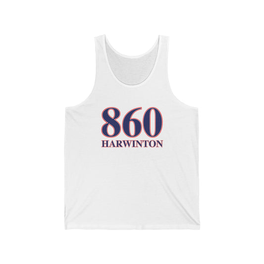 860 Harwinton Red White & Blue Unisex Jersey Tank Top