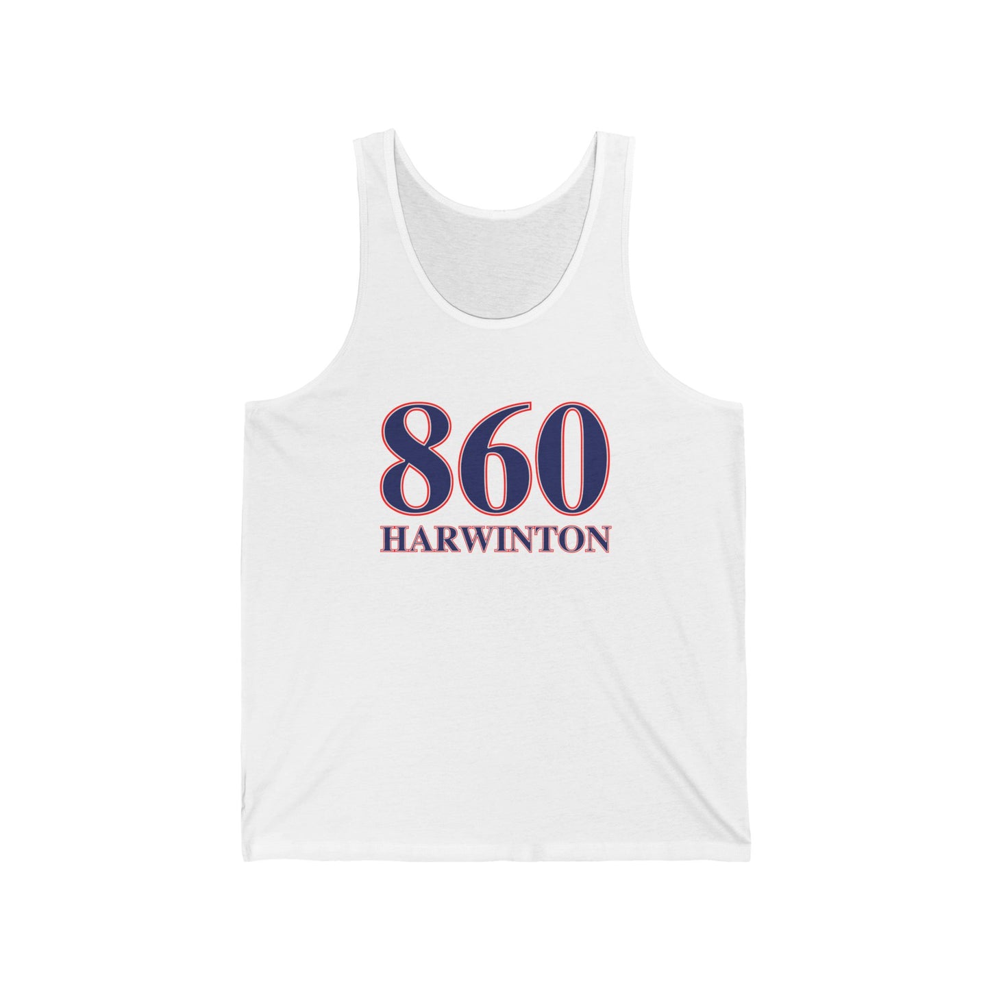860 Harwinton Red White & Blue Unisex Jersey Tank Top