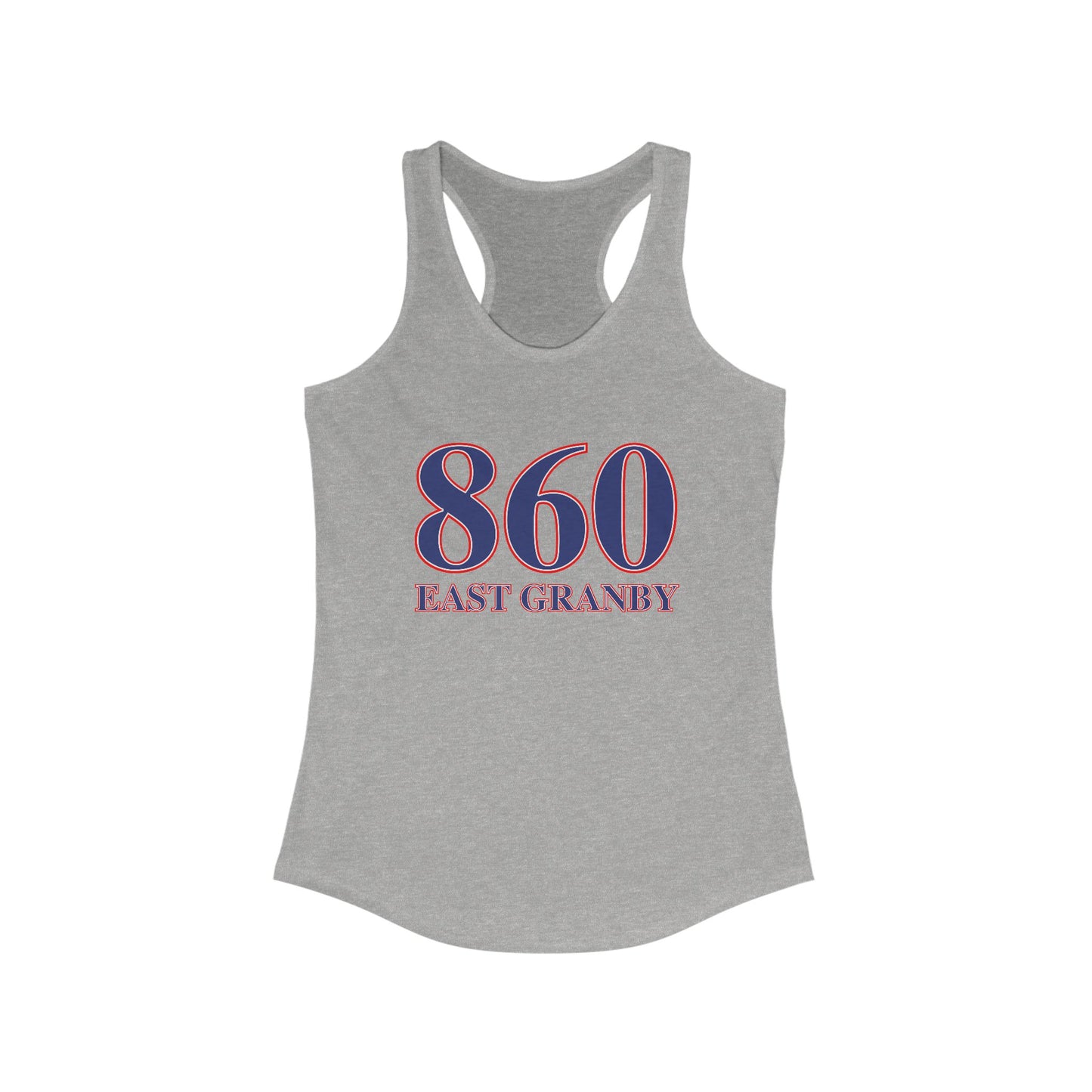 860 East Granby Red White & Blue Women's Ideal Racerback Tank Top