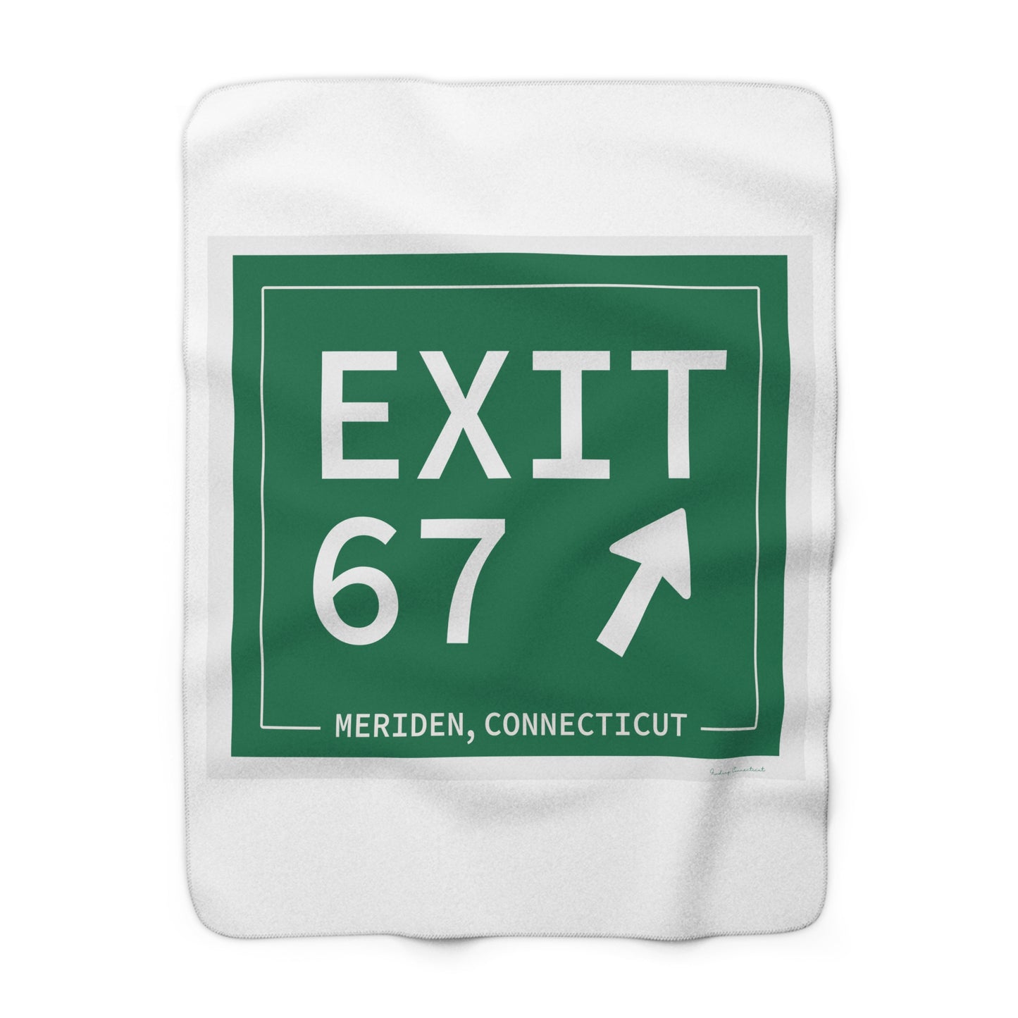 Vintage Exit 67 WCP Sign Sherpa Fleece Blanket
