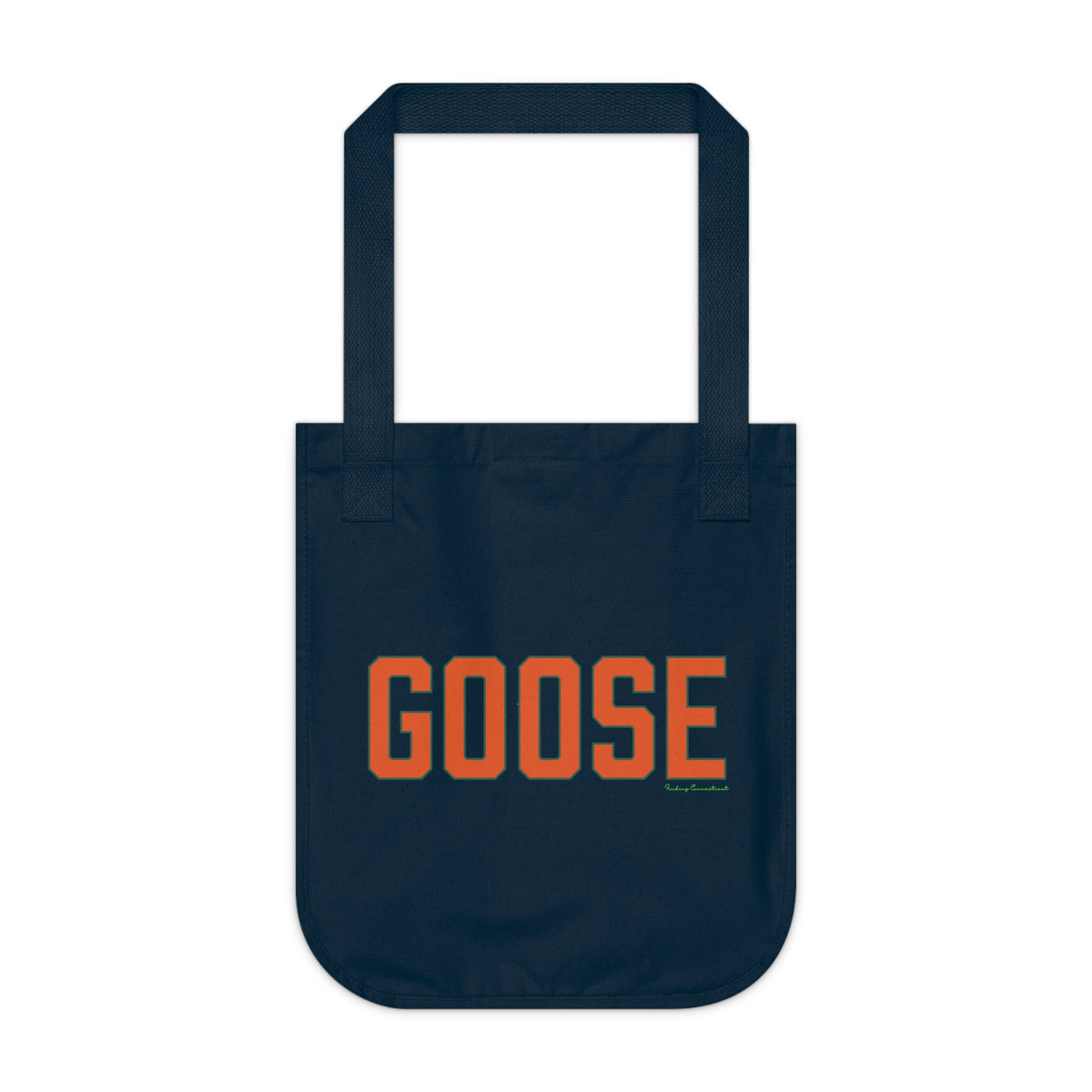 Goose Zip Code - Orange & Green Organic Canvas Tote Bag
