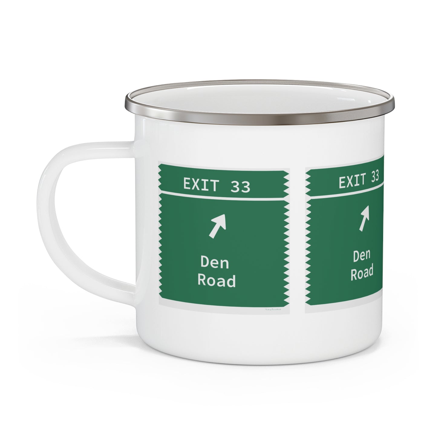 Vintage Merritt Parkway Exit 33 Sign Enamel Camping Mug