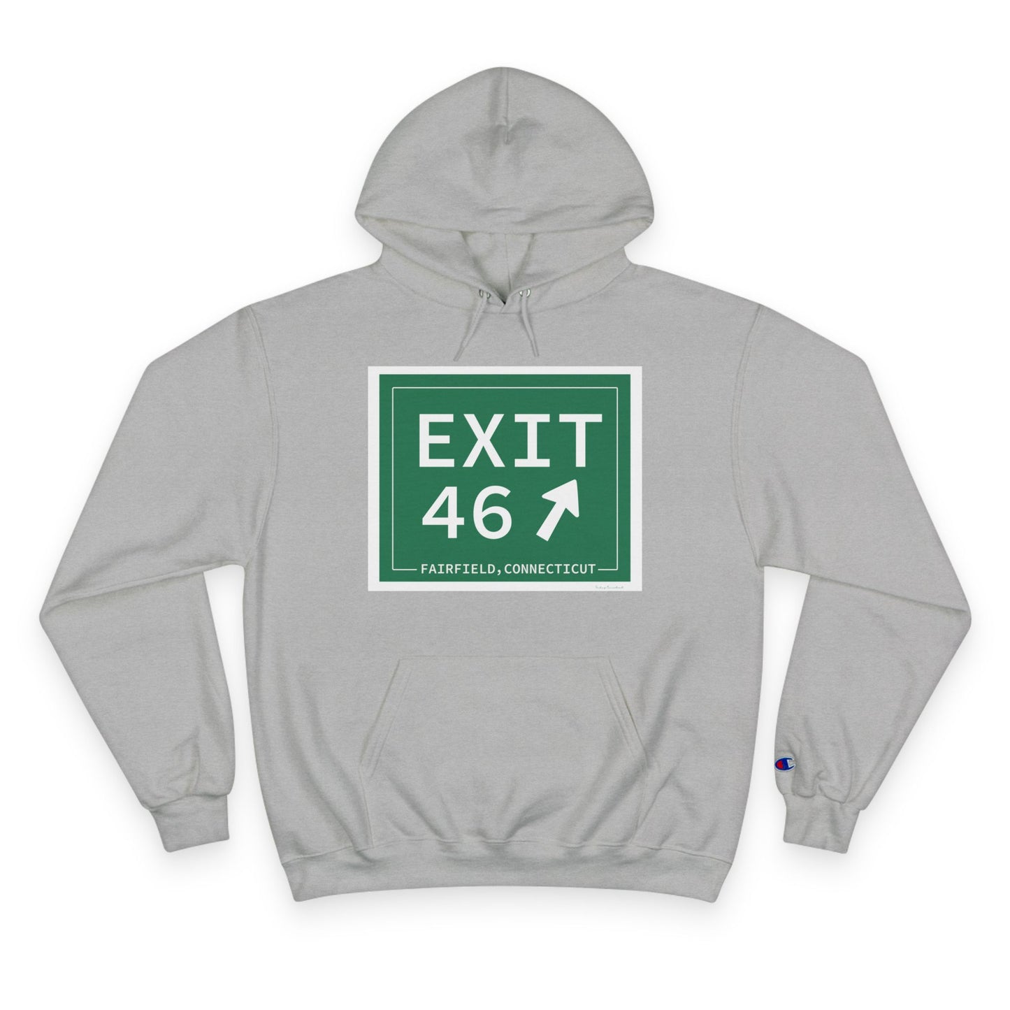 Vintage Exit 46 Merritt Parkway Sign Champion Hoodie