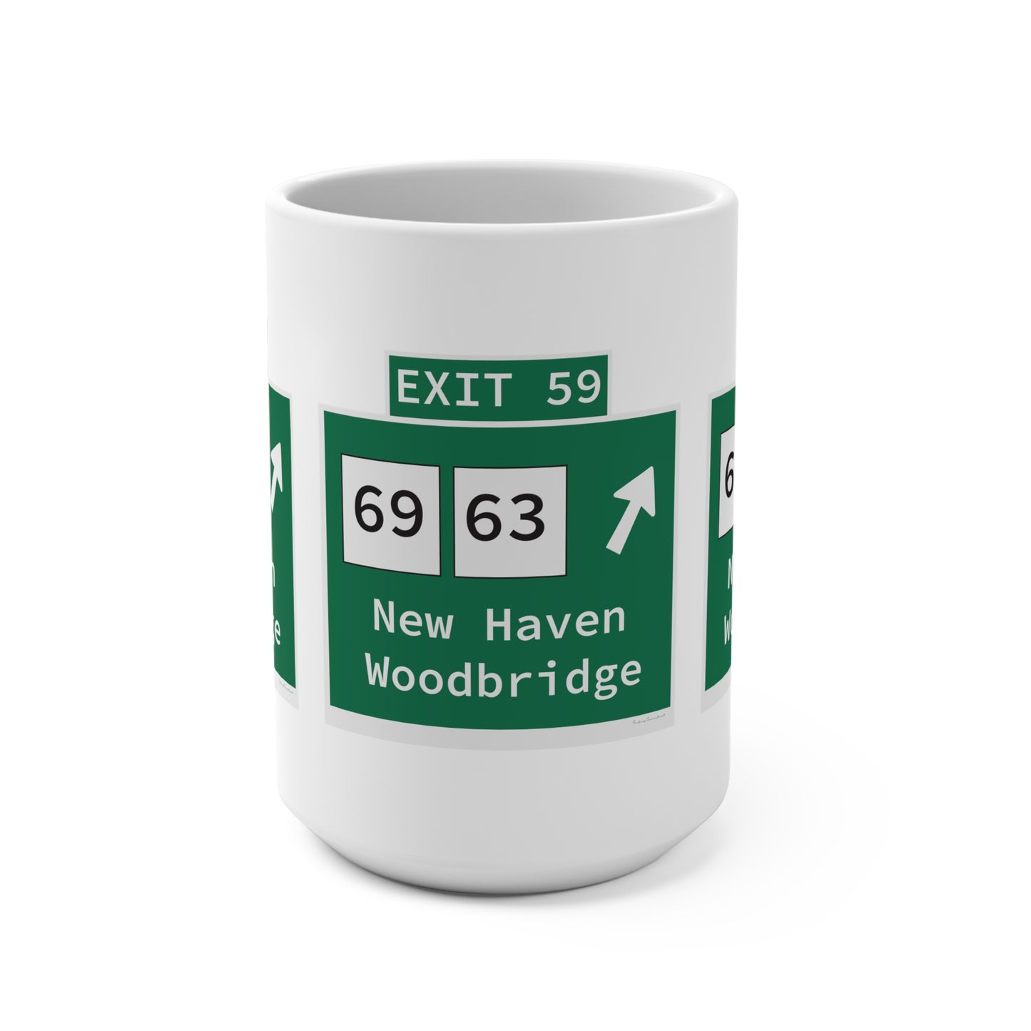 Vintage WCP Exit 59 Sign Mug 15oz