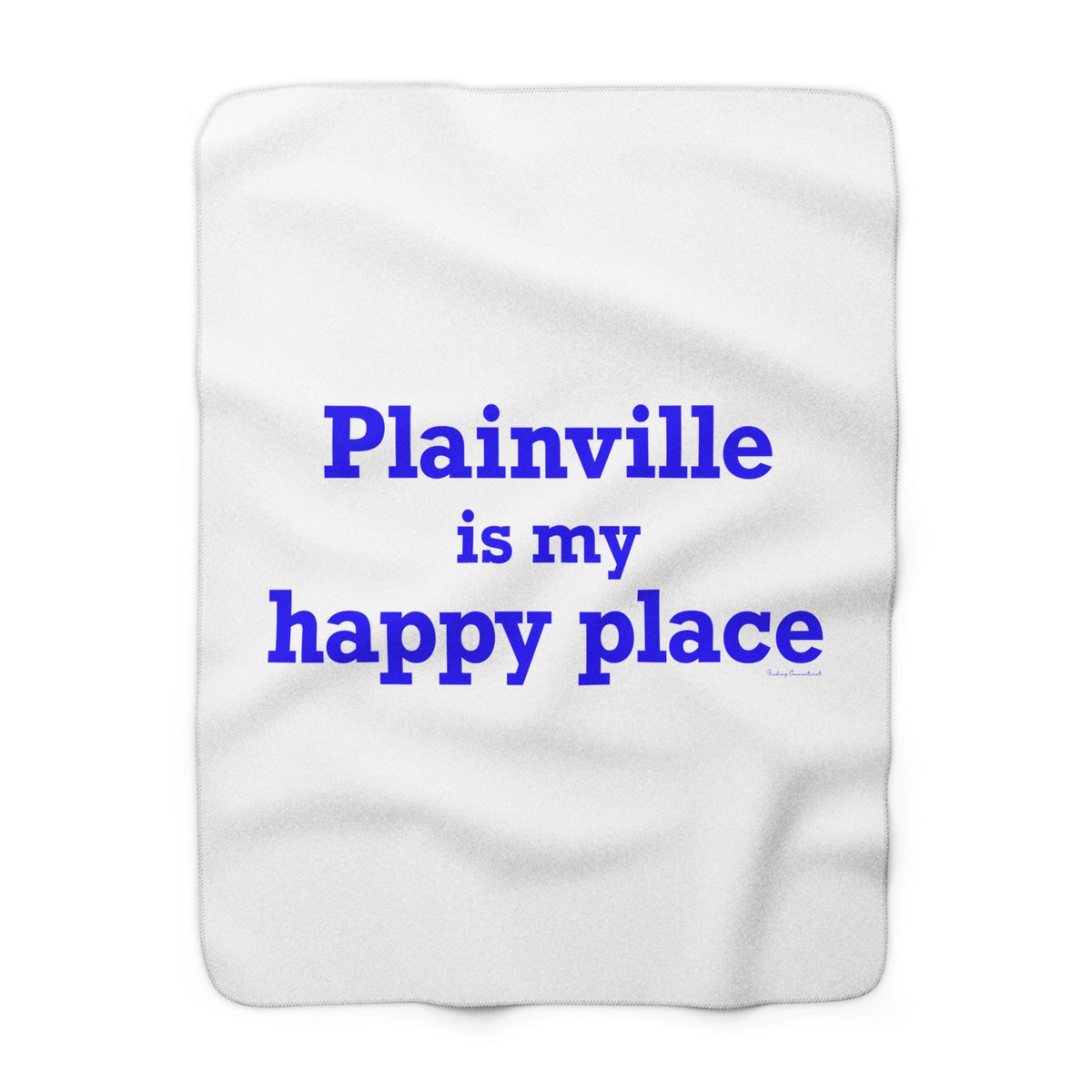 Plainville is My Happy Place Sherpa Fleece Blanket