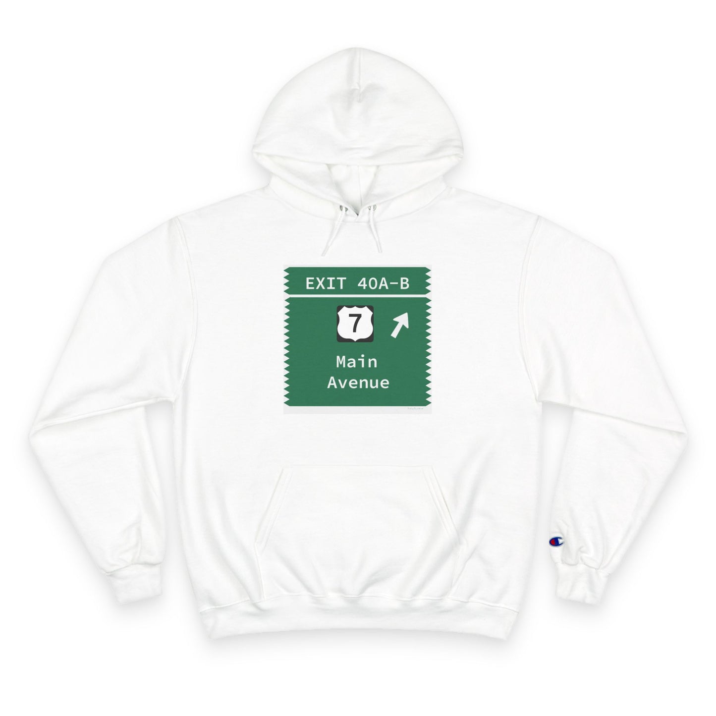 Vintage Merritt Parkway Exit 40 A-B Sign Champion Hoodie