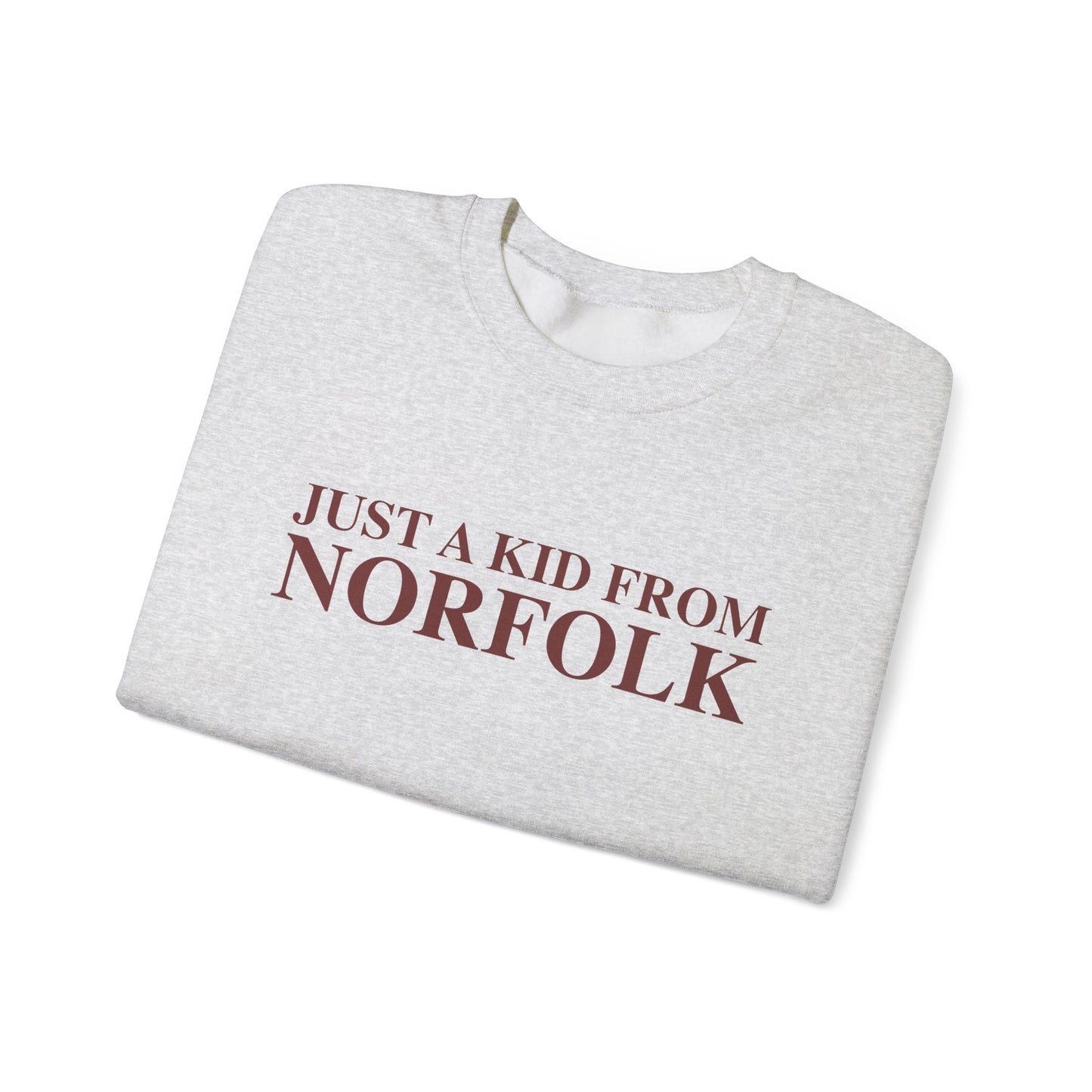 Just a kid from Norfolk Unisex Heavy Blend™ Crewneck Sweatshirt