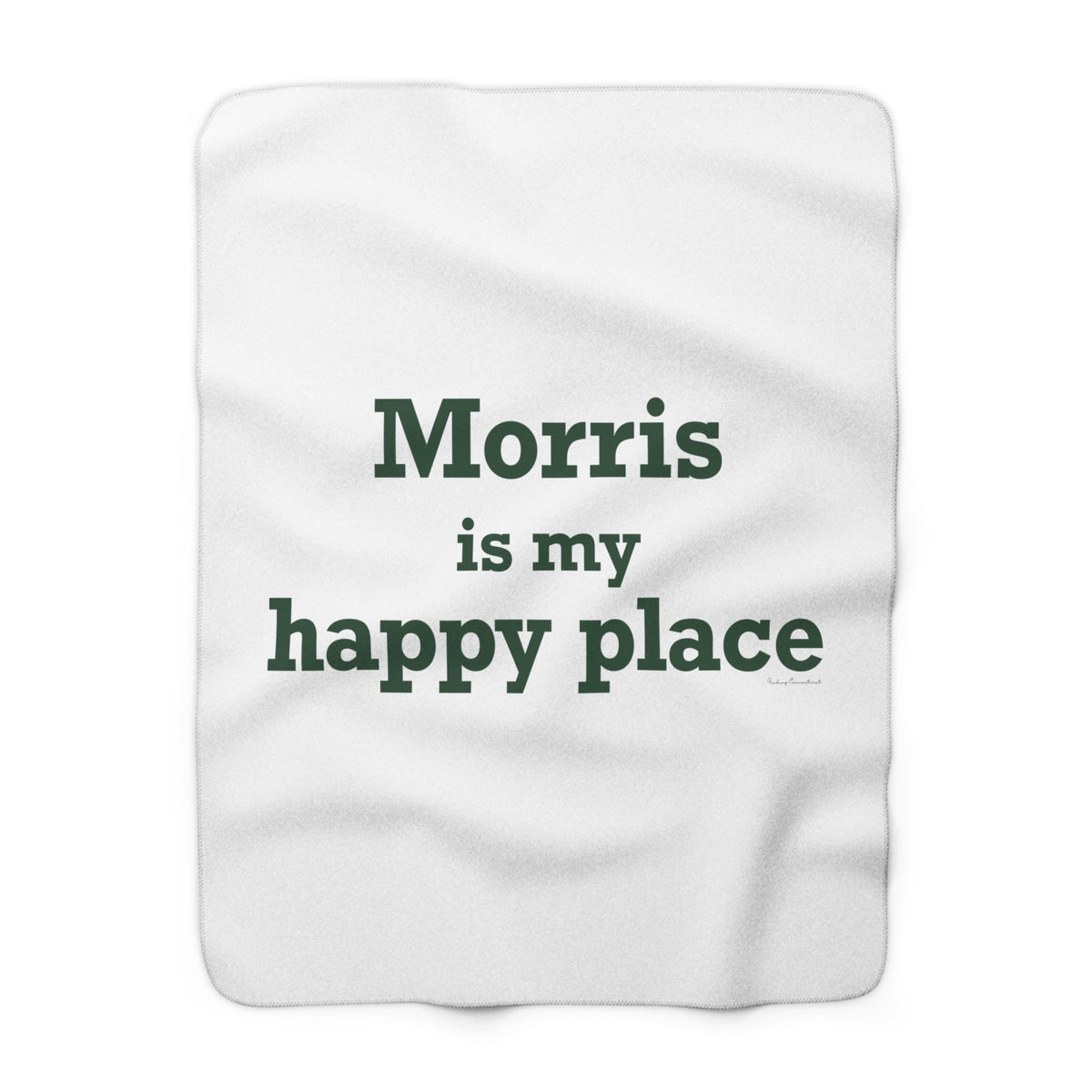 Morris is My Happy Place Sherpa Fleece Blanket