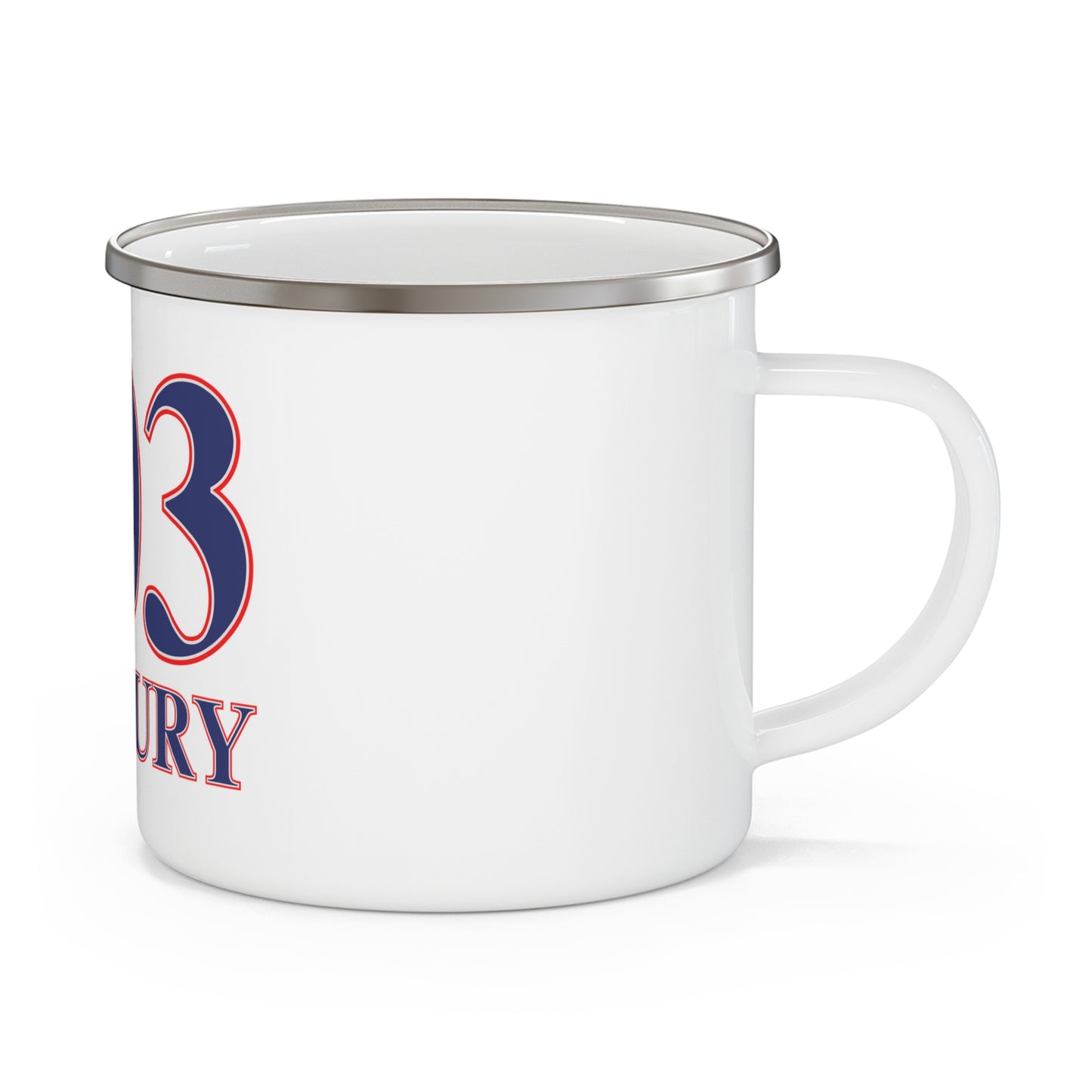203 Danbury Red White & Blue Enamel Camping Mug