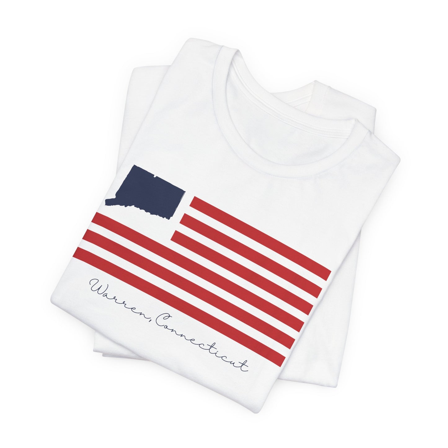 Warren Connecticut Flag Unisex Jersey Short Sleeve T-Shirt