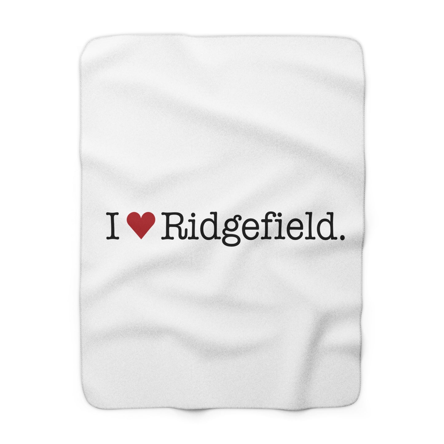 I Heart Ridgefield. Sherpa Fleece Blanket