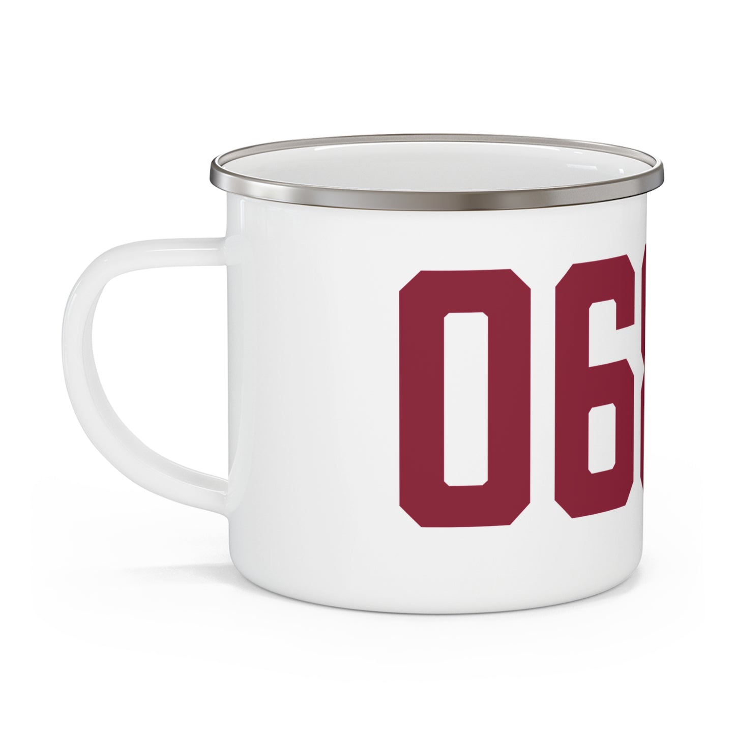 06807 - Greenwich Connecticut Zip Code Enamel Camping Mug