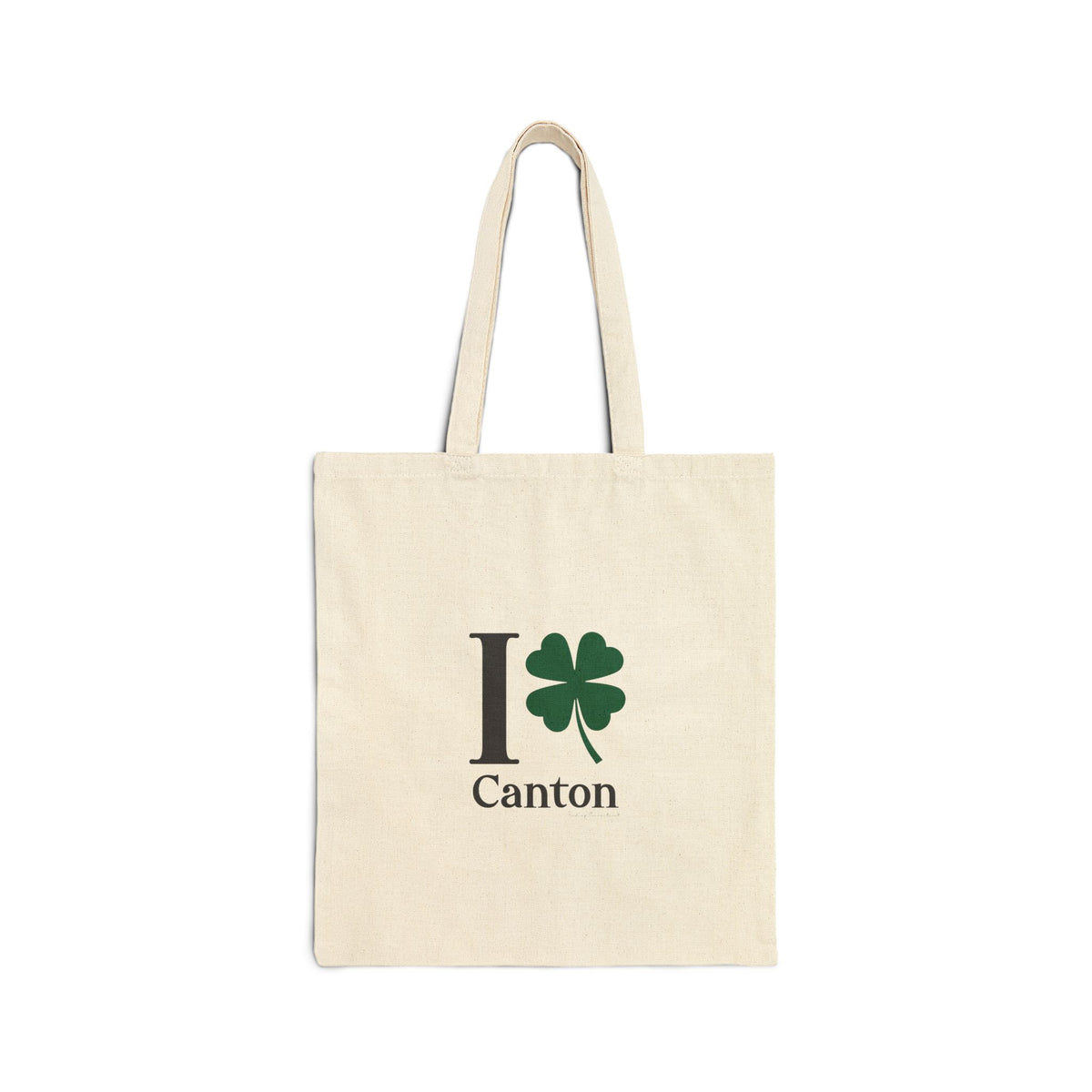 I Clover Canton Cotton Canvas Tote Bag