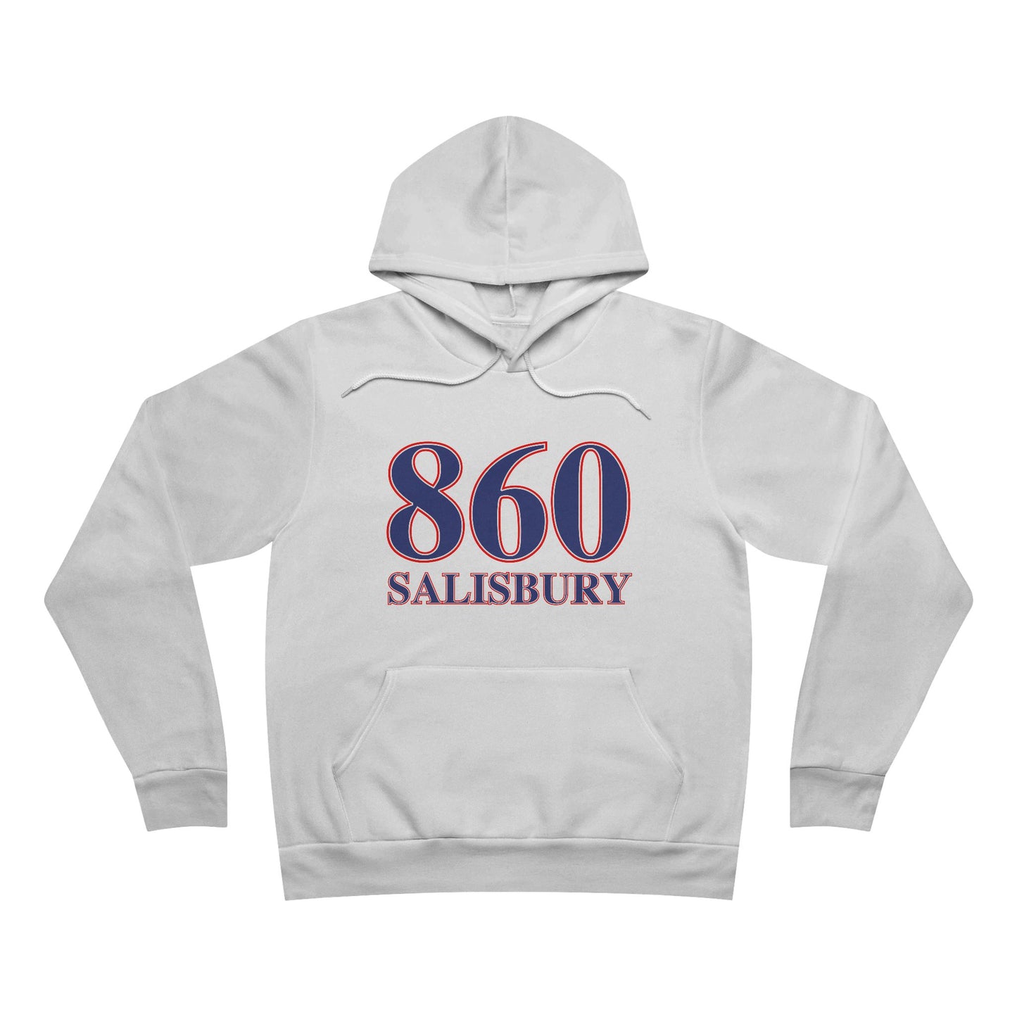 860 Salisbury Red White & Blue Unisex Sponge Fleece Pullover Hoodie
