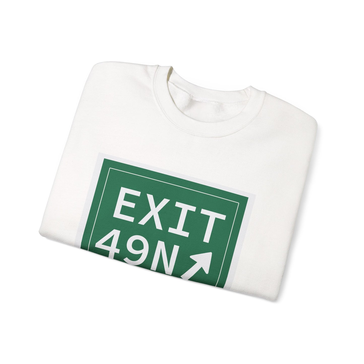Vintage Exit 49N Merritt Parkway Sign Unisex Heavy Blend™ Crewneck Sweatshirt