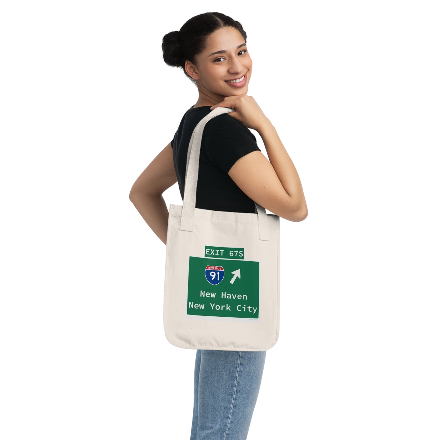 Vintage WCP Exit 67S Sign Organic Canvas Tote Bag
