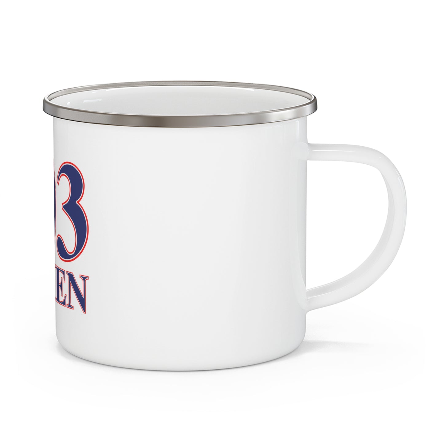 203 Darien Red White & Blue Enamel Camping Mug