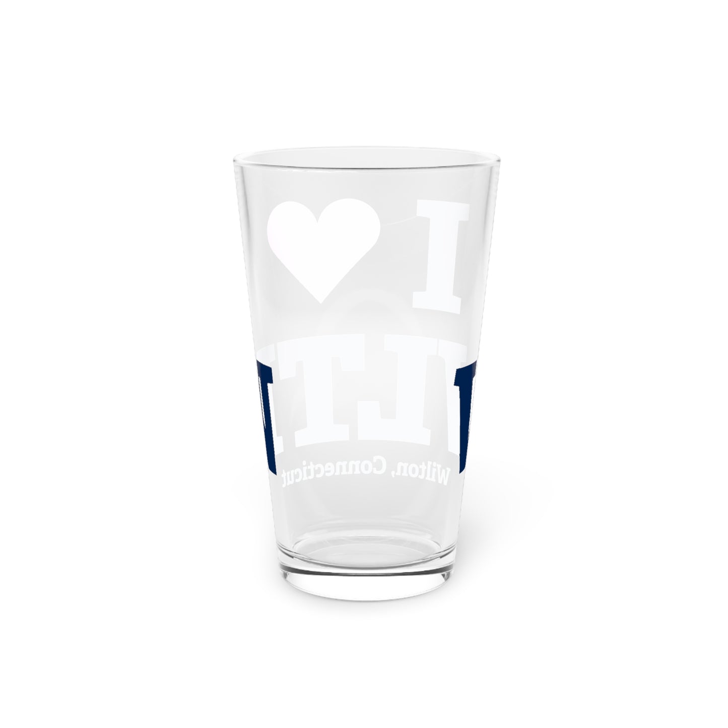 I Heart WLTN Pint Glass, 16oz