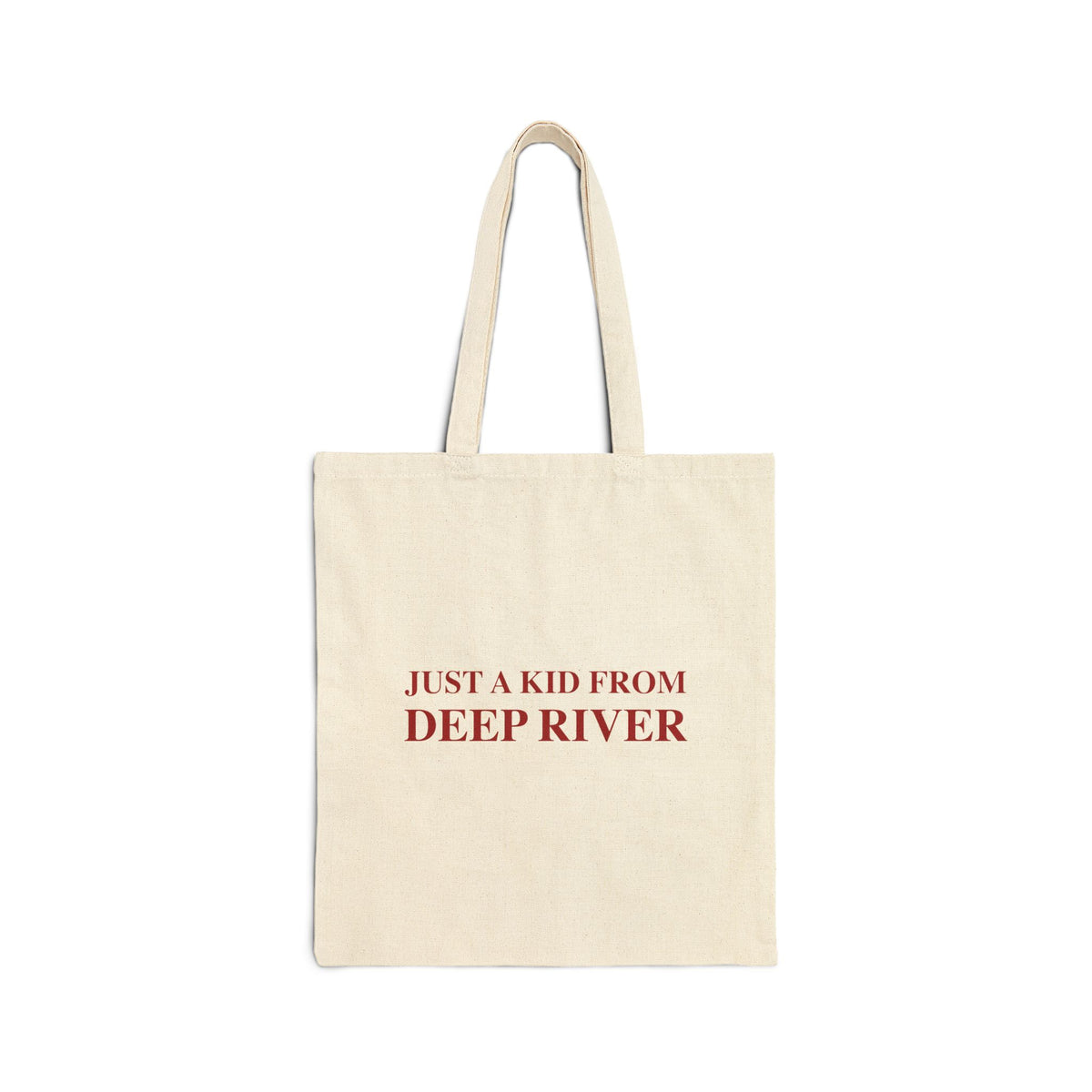Just a kid from Deep River Cotton Canvas Tote Bag