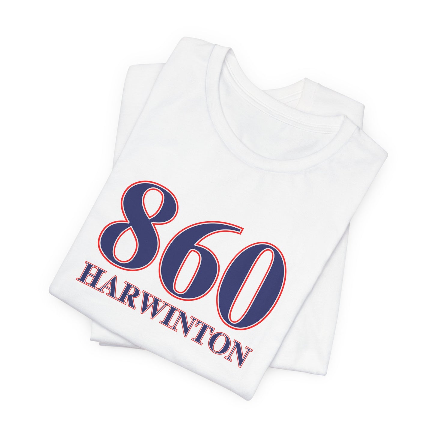 860 Harwinton Red White & Blue Unisex Jersey Short Sleeve T-Shirt