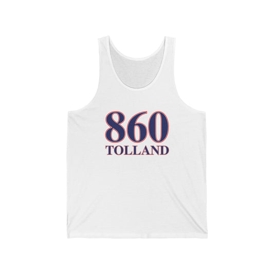 860 Tolland Red White & Blue Unisex Jersey Tank Top