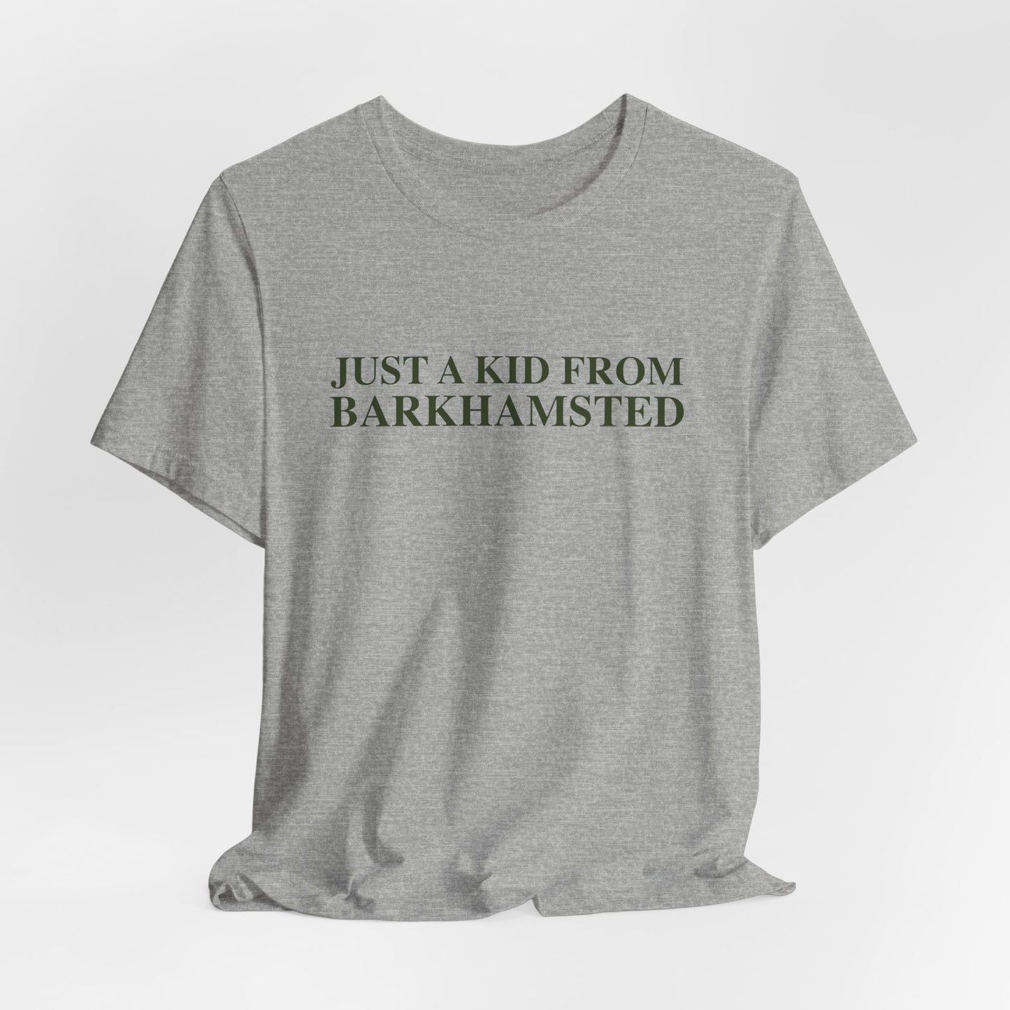 Just a kid from Barkhamsted Unisex Jersey Short Sleeve T-Shirt