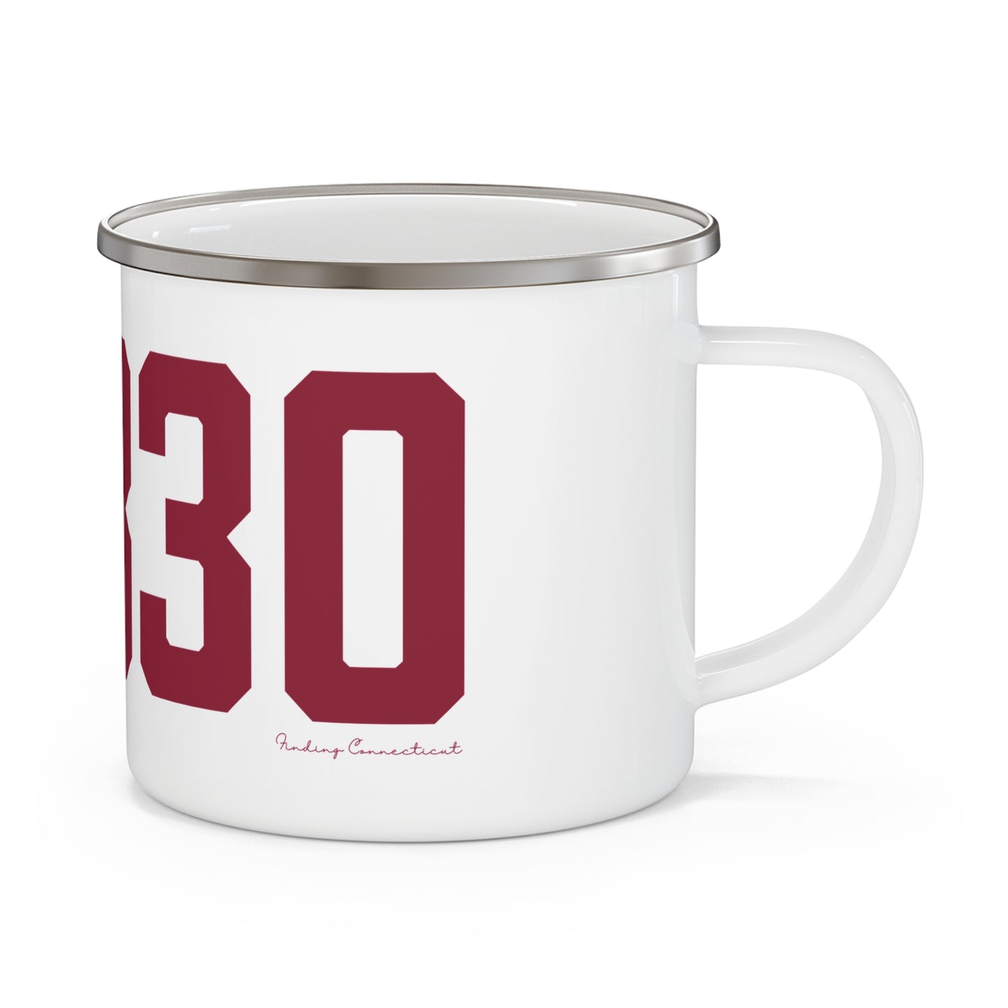 06830 - Greenwich Connecticut Zip Code Enamel Camping Mug