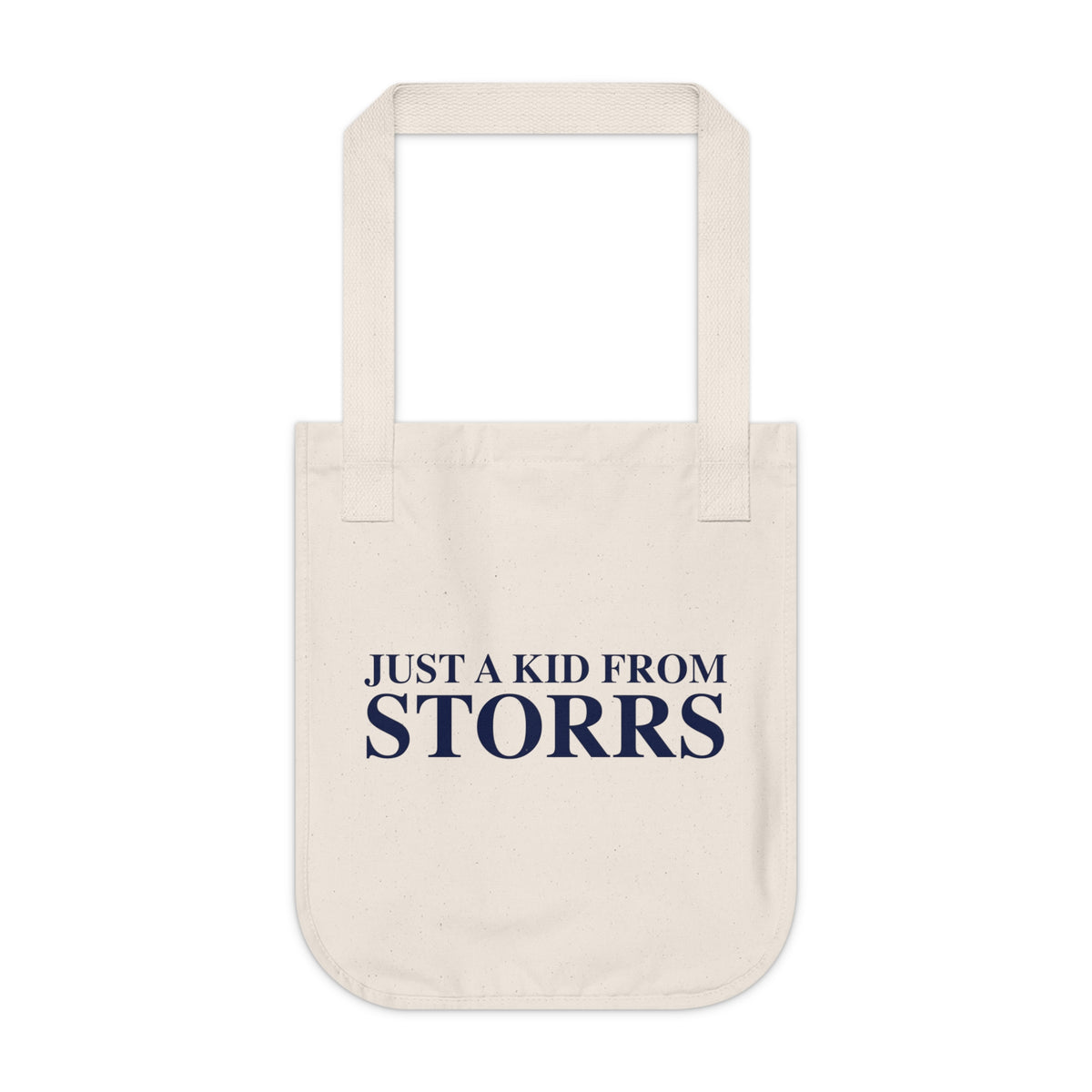 Just a kid from Storrs Organic Canvas Tote Bag