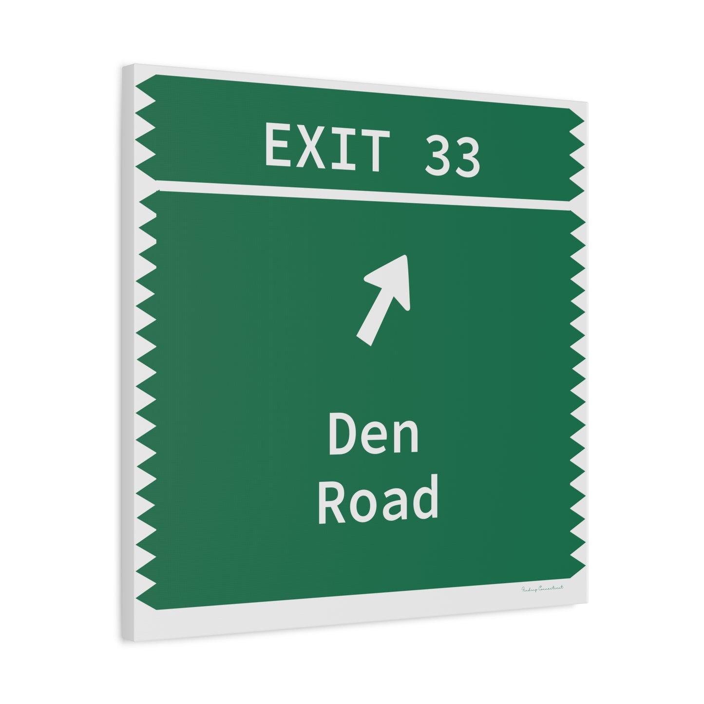 Vintage Merritt Parkway Exit 33 Sign Matte Canvas, Stretched, 1.25"
