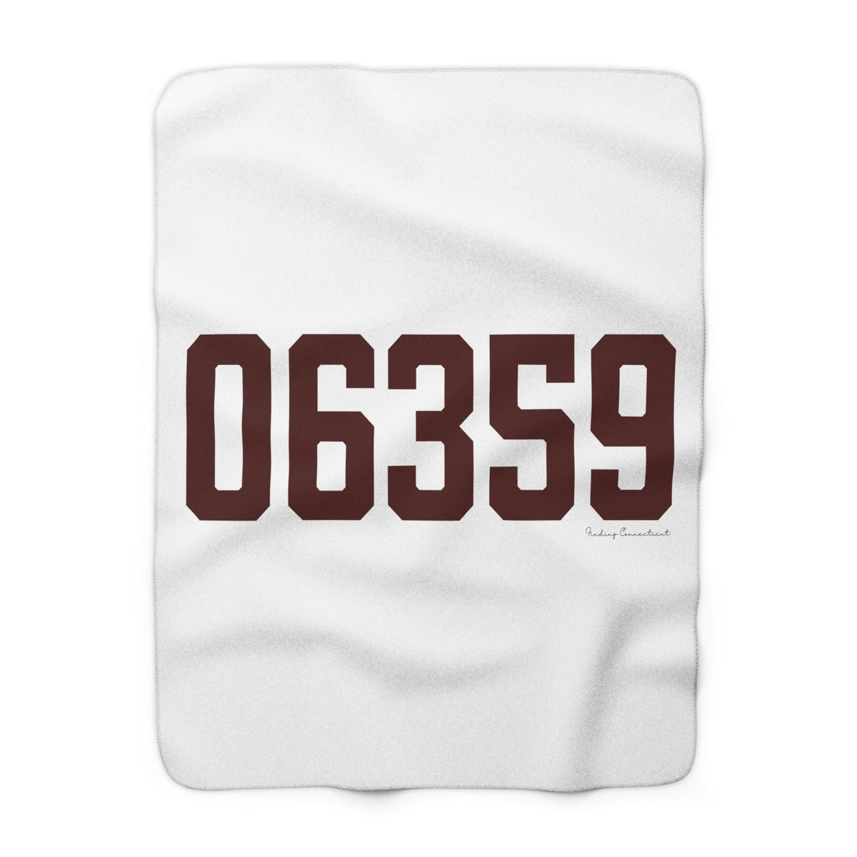 06359 North Stonington Connecticut Zip Code Sherpa Fleece Blanket