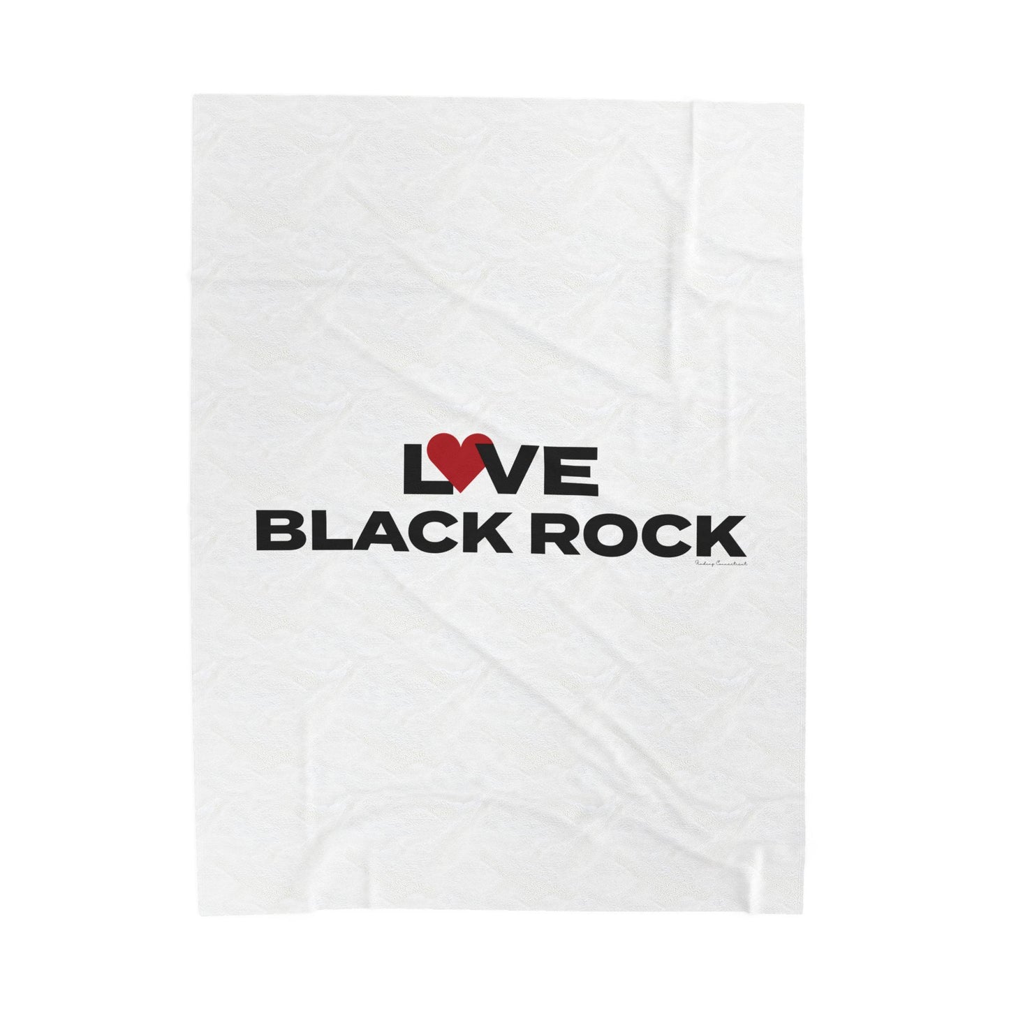 Love Black Rock Velveteen Plush Blanket