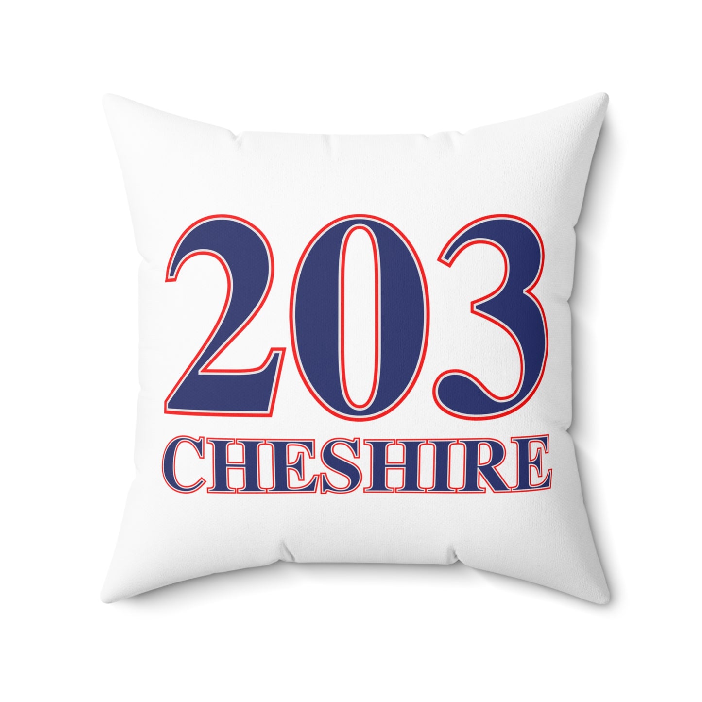 203 Cheshire Red White & Blue Spun Polyester Square Pillow