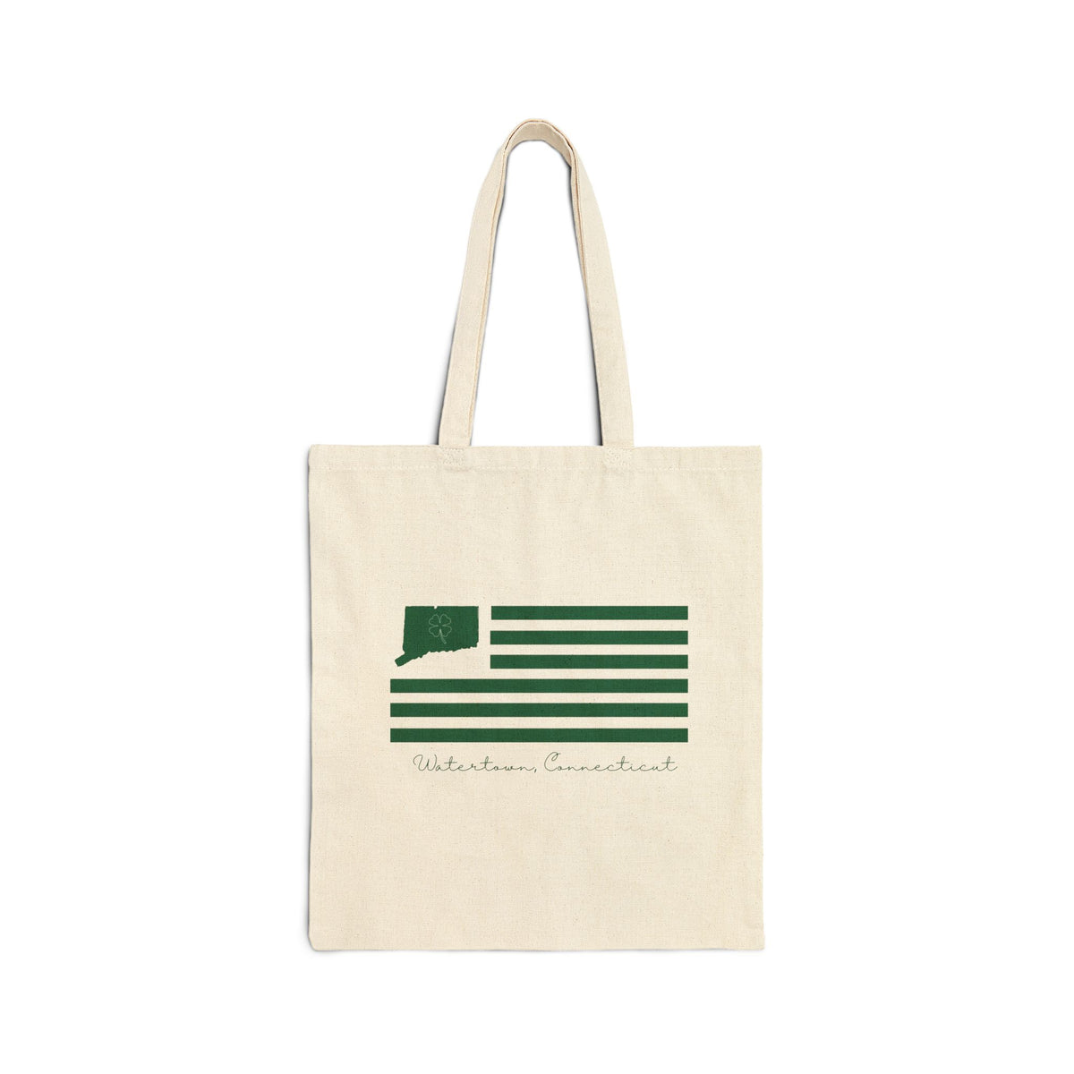 Watertown Connecticut St. Patrick’s Day Flag Cotton Canvas Tote Bag