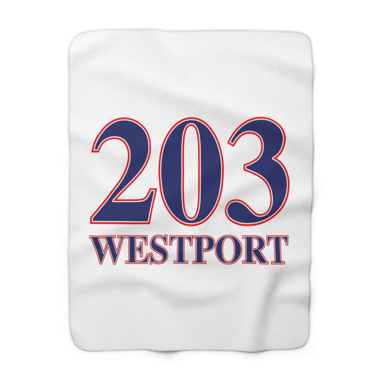 203 Westport Red White & Blue Sherpa Fleece Blanket