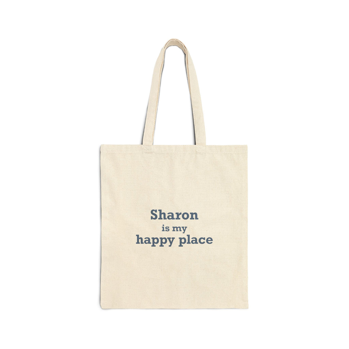 Sharon is My Happy Place Cotton Canvas Tote Bag