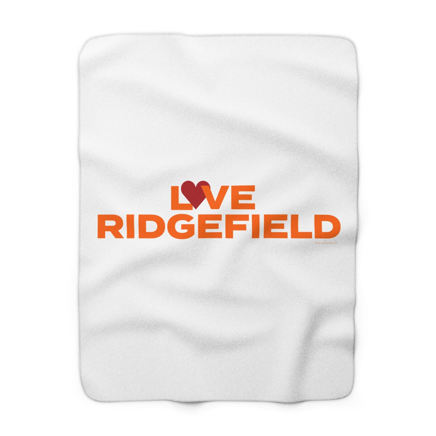 Love Ridgefield Sherpa Fleece Blanket