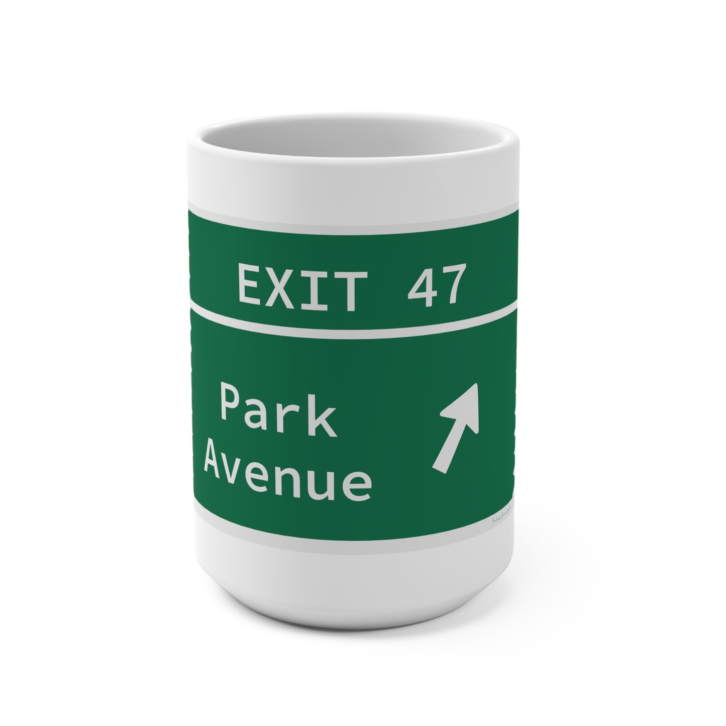 Vintage Merritt Parkway Exit 47 Sign Mug 15oz