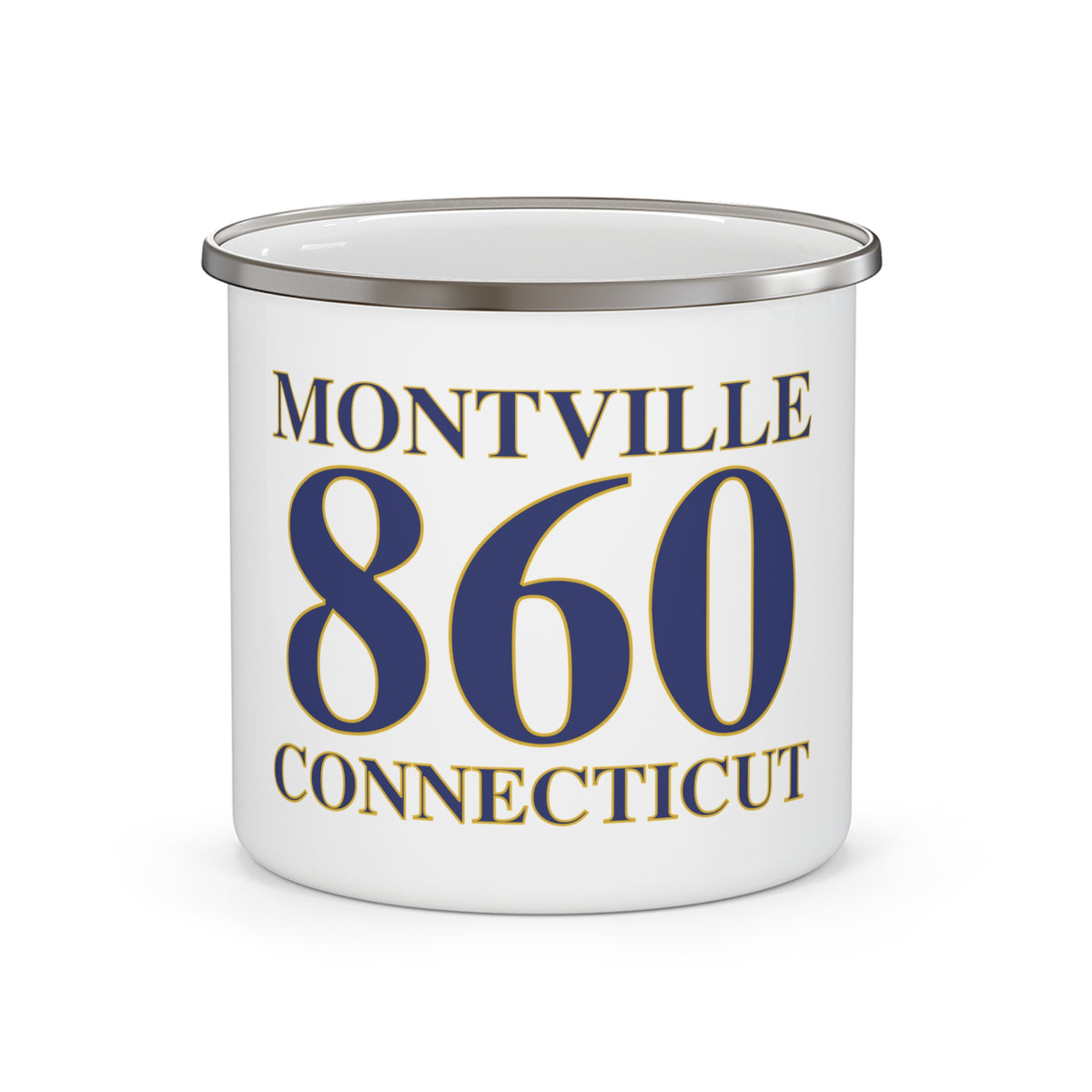 Montville 860 Connecticut Enamel Camping Mug