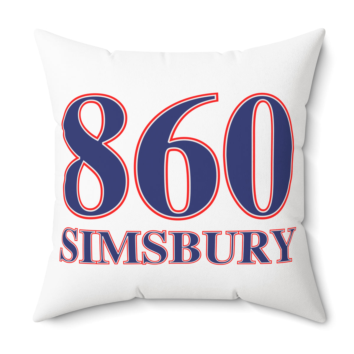 860 Simsbury Hill Red, White & Blue Spun Polyester Square Pillow