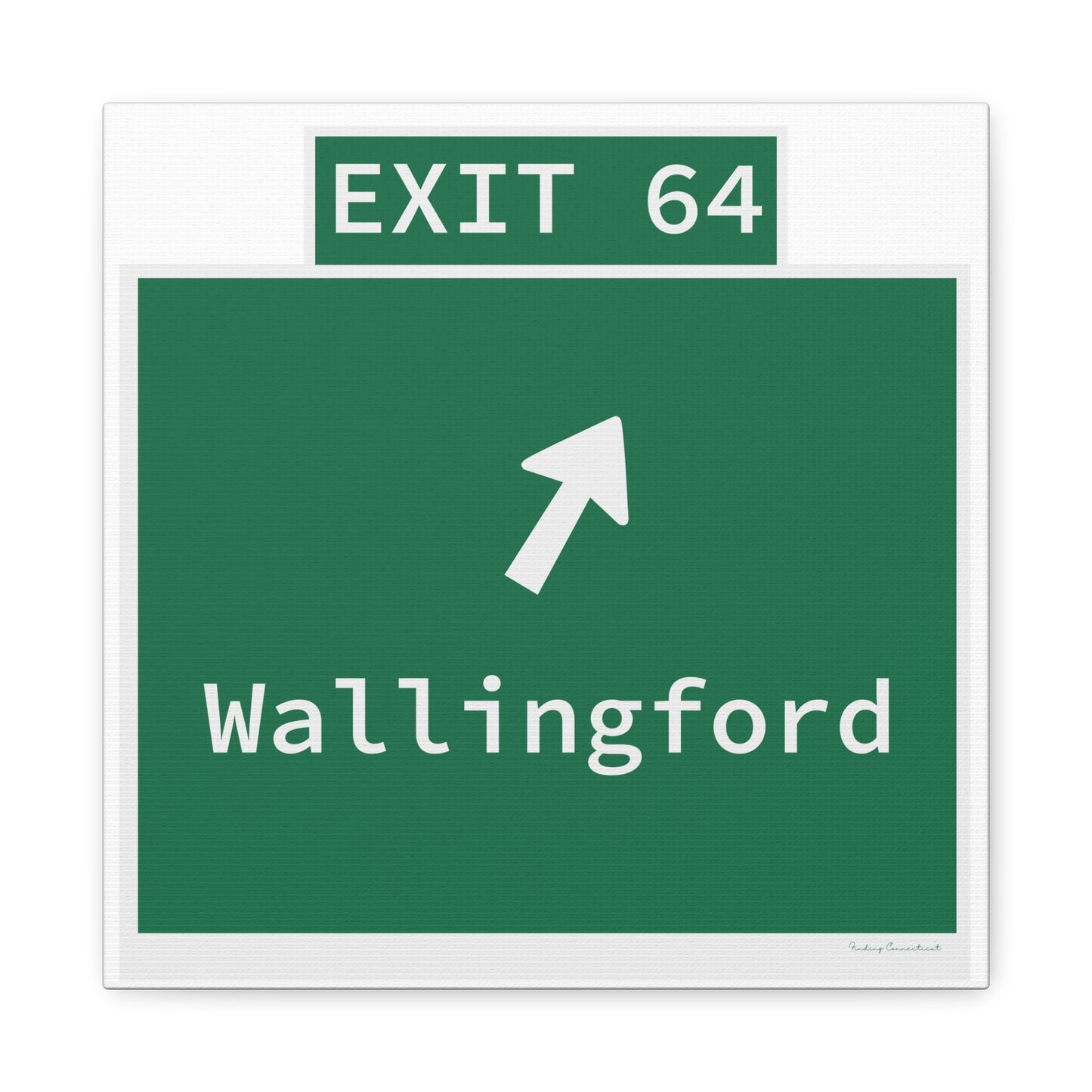 Vintage WCP Exit 64 Sign Matte Canvas, Stretched, 1.25"