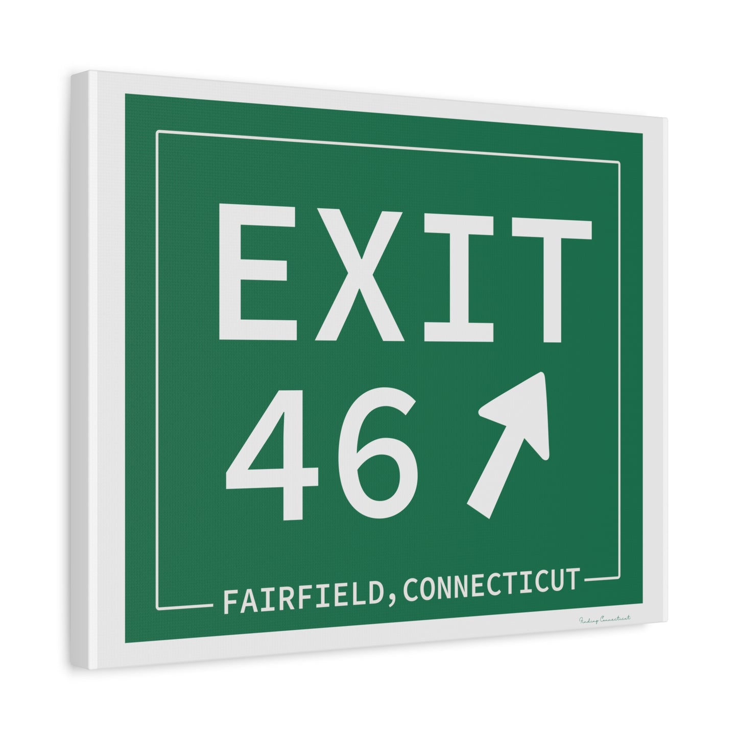 Vintage Exit 46 Merritt Parkway Sign Matte Canvas, Stretched, 1.25"