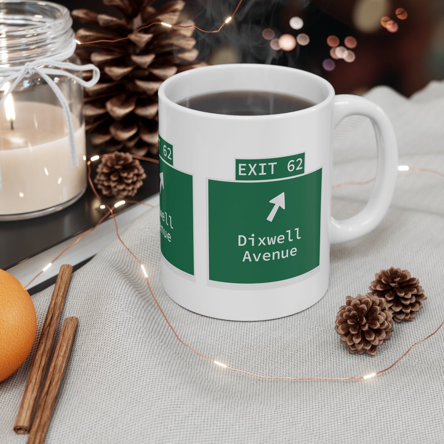 Vintage WCP Exit 62 Sign Mug 11oz