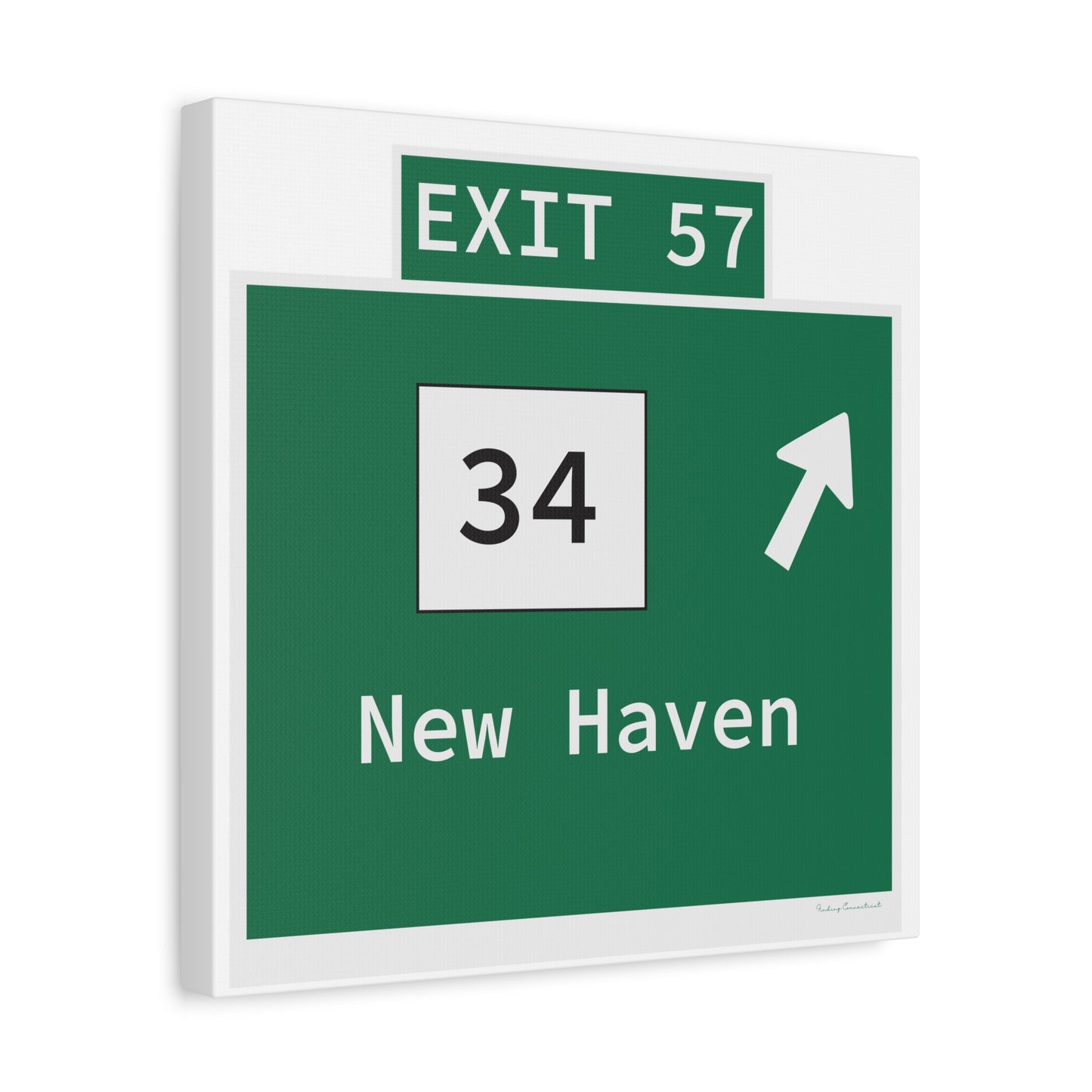 Vintage WCP Exit 57 Sign Matte Canvas, Stretched, 1.25"