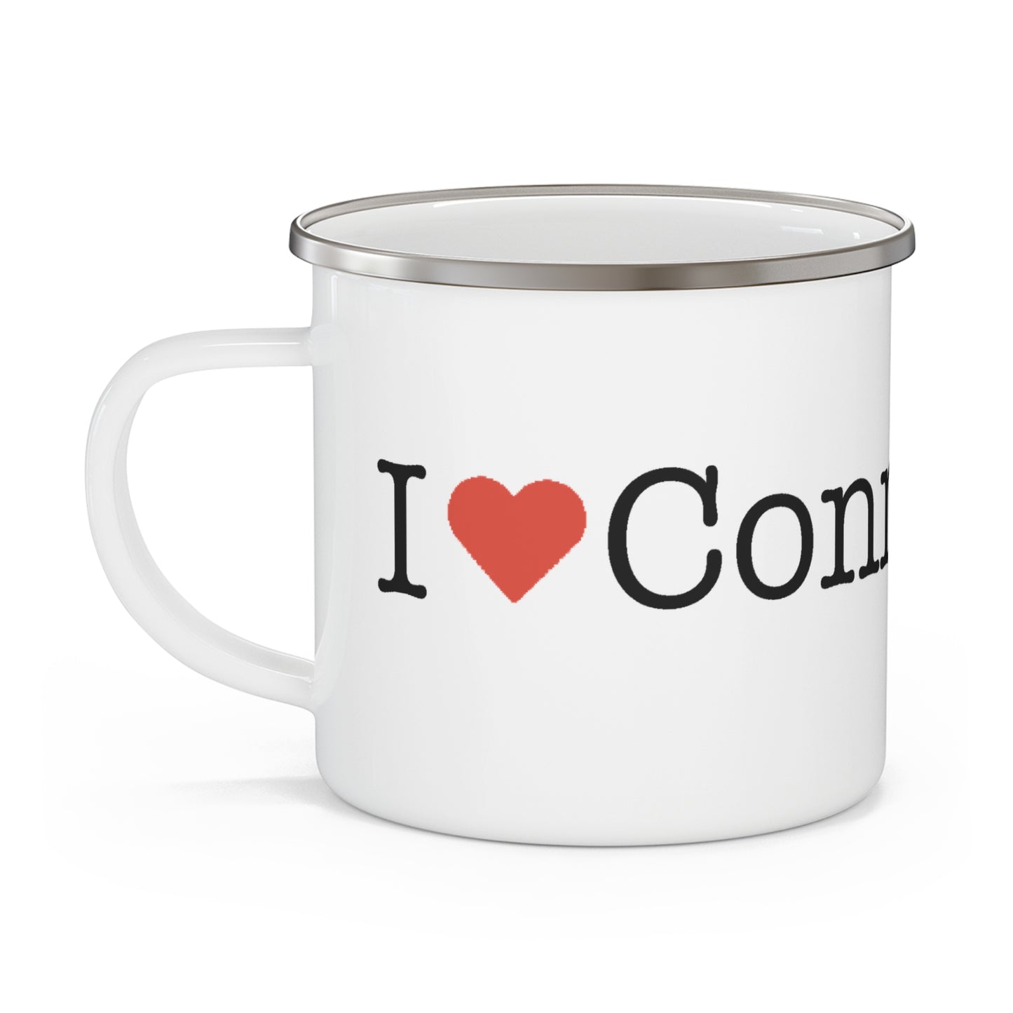 I Heart Connecticut Enamel Camping Mug