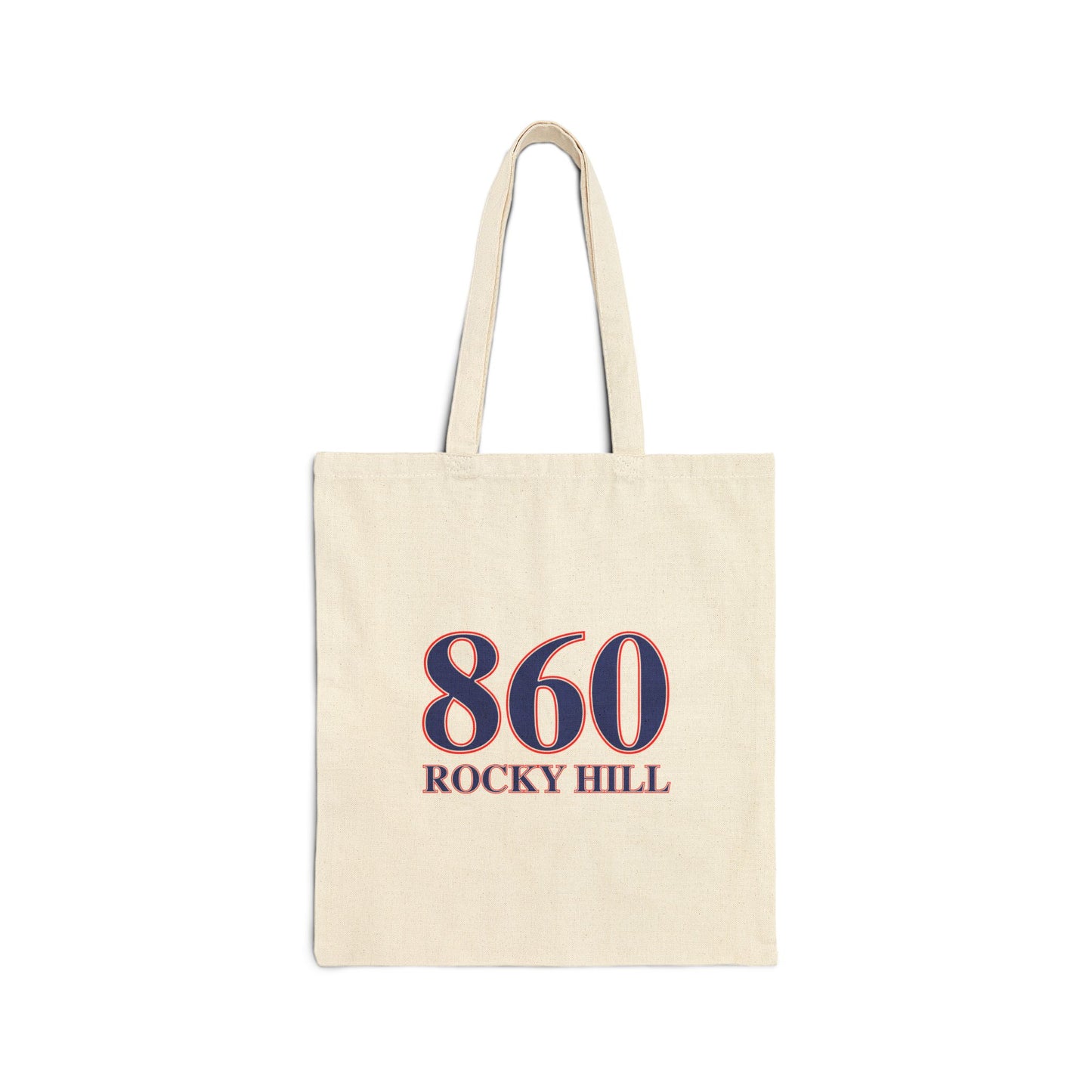 860 Rocky Hill Red, White & Blue Cotton Canvas Tote Bag