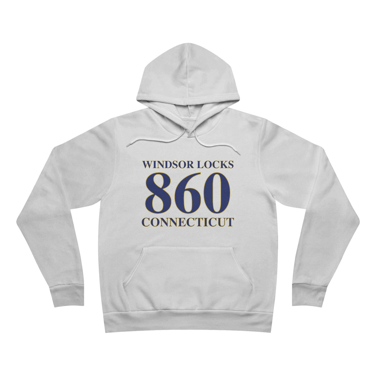 Windsor Locks 860 Connecticut Unisex Sponge Fleece Pullover Hoodie