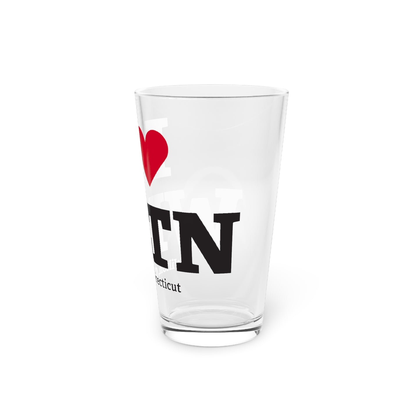 I Heart WLTN Pint Glass, 16oz