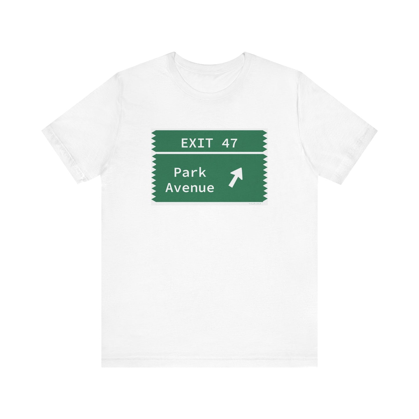 Vintage Merritt Parkway Exit 47 Sign Unisex Jersey Short Sleeve T-Shirt